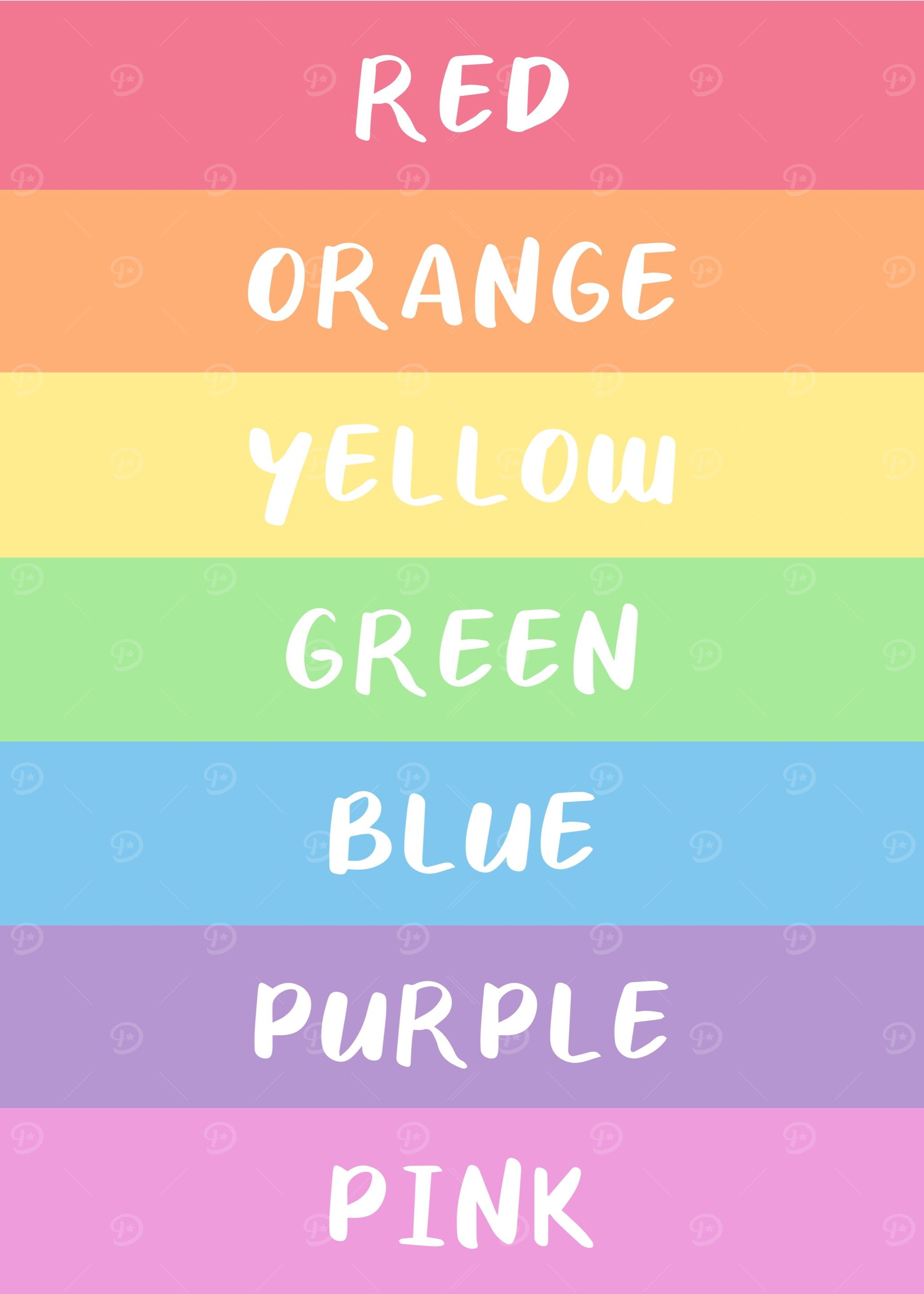 Color rainbow pastel