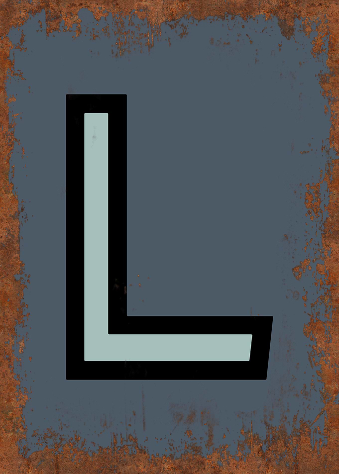 Rusted Funky Letter L