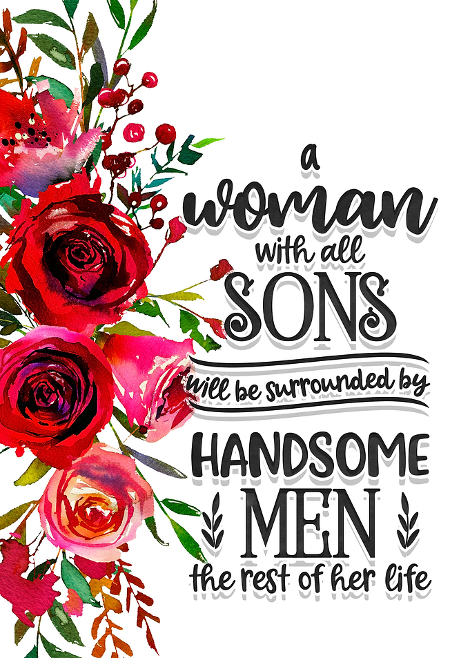 A woman with all sons