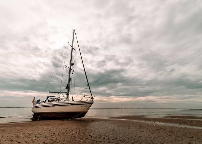 Boat on the ground