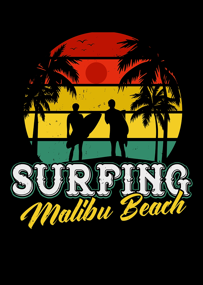 Surfing Malibu Beach Surf