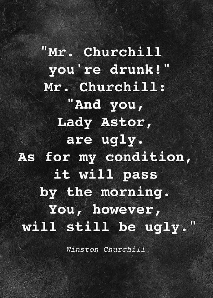 W Churchill Quote D028