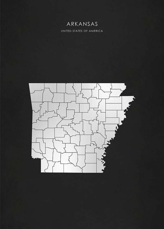 Silver Arkansas State Map