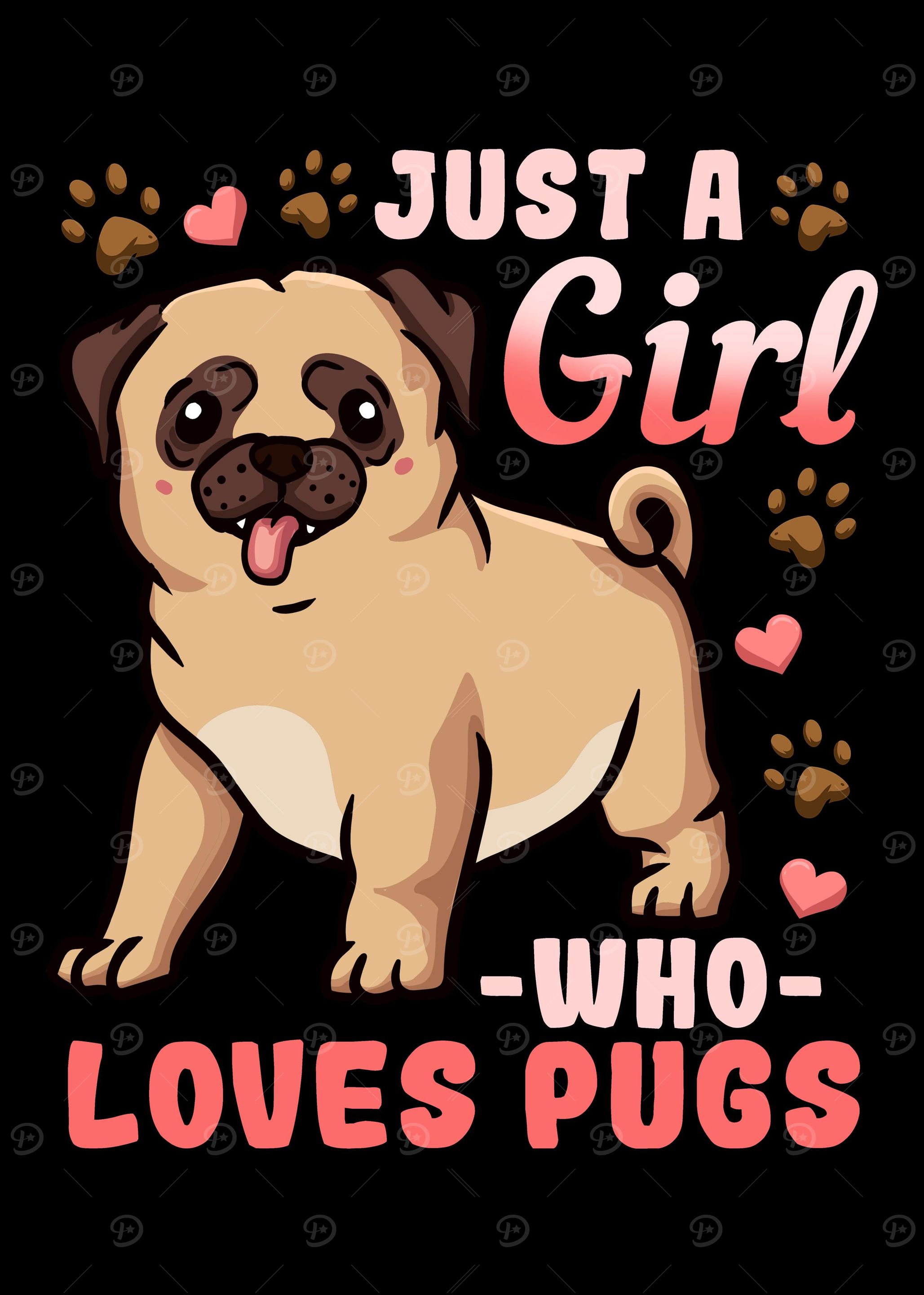Pug Dog Lover Kawaii