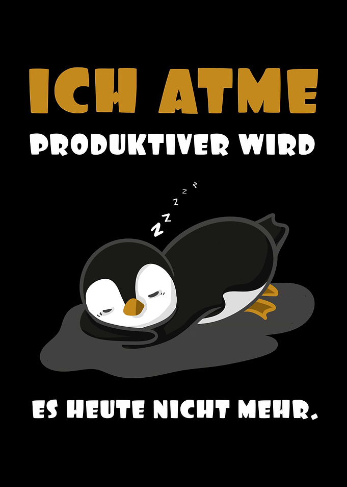 Schlafender Pinguin