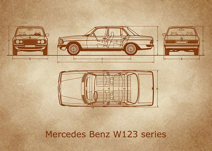 Mercedes Benz W123 old