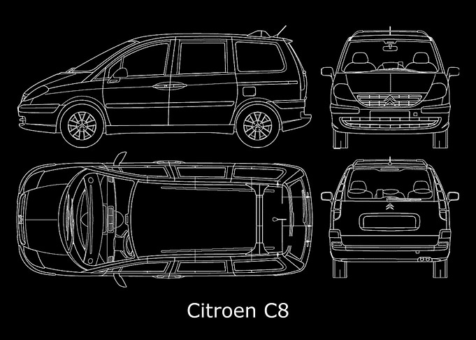 Citroen C8 2006 Blueprint