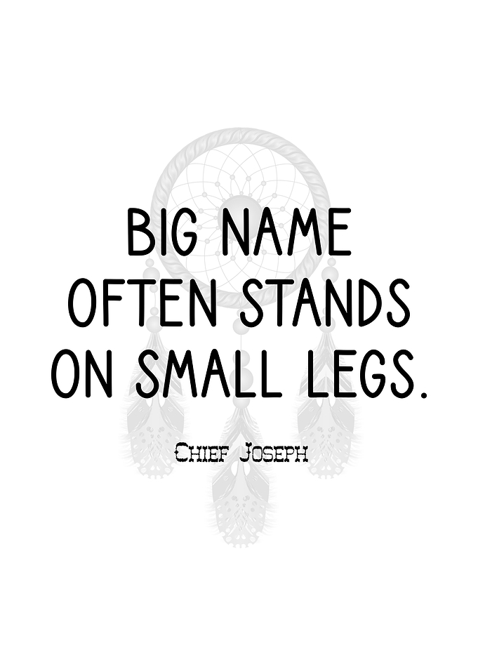 Chief Joseph On Big Name
