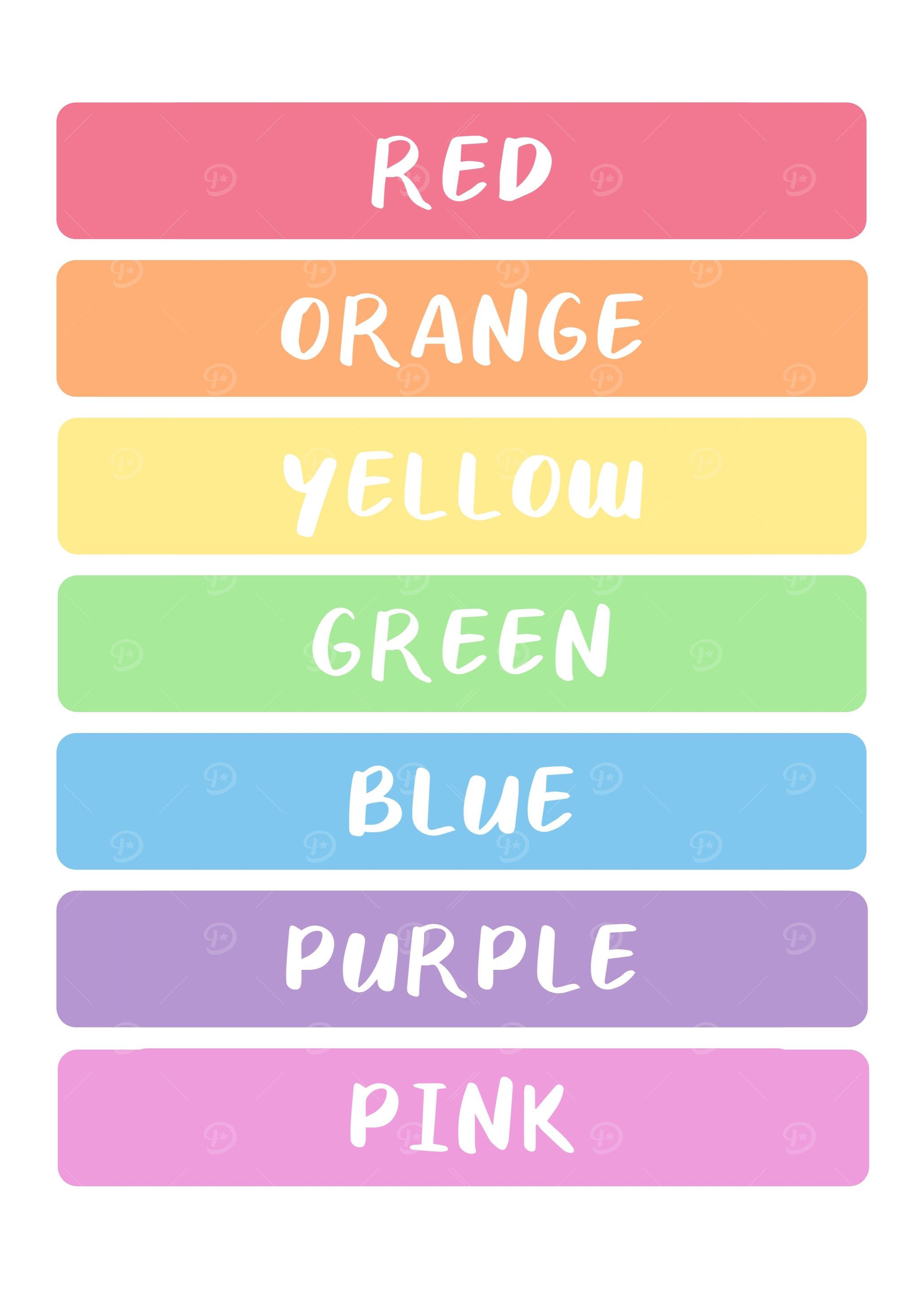 Colors rainbow pastel