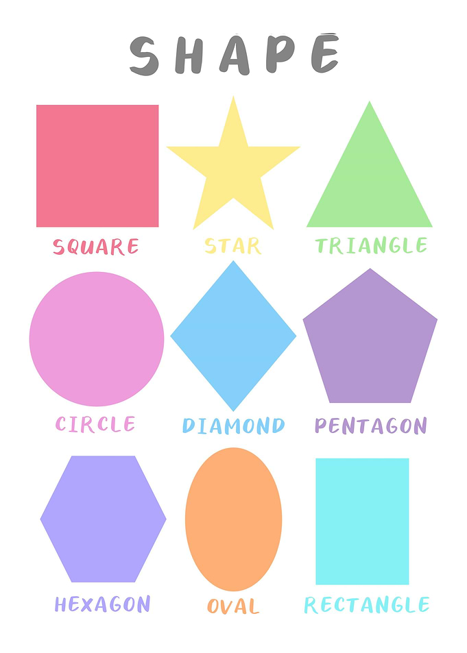 Shape rainbow pastel