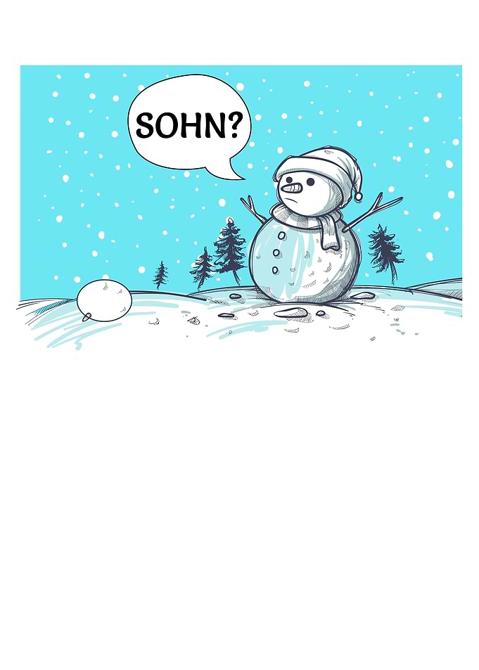 Snowman Lost Melted Son