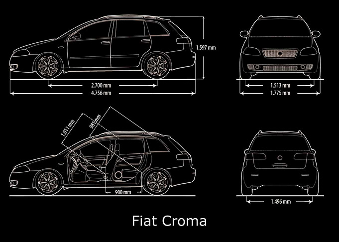 Fiat Croma 2005 Blueprint
