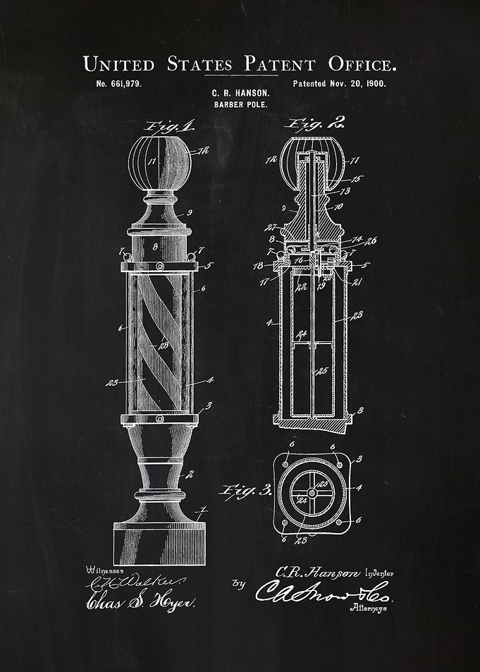 50 Barbers Pole Patent 1