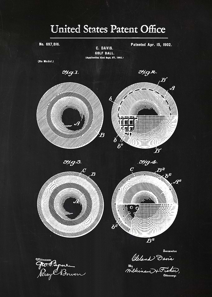 22 Golf Ball Patent 1902