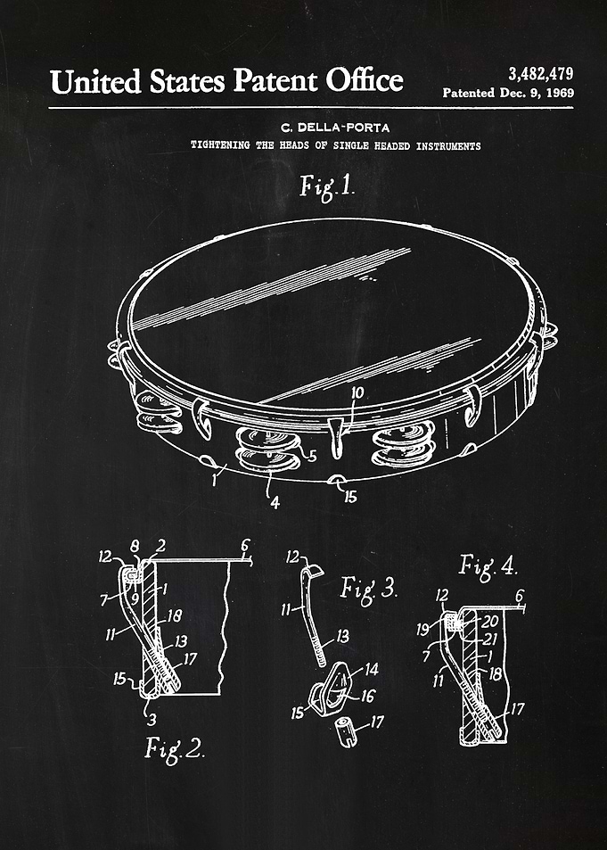 54 Tambourine Drum Patent