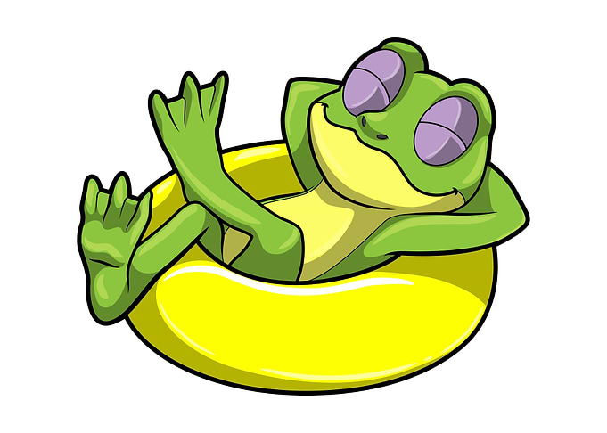 Frog Swimming Swim ring