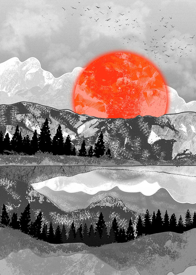 red sun