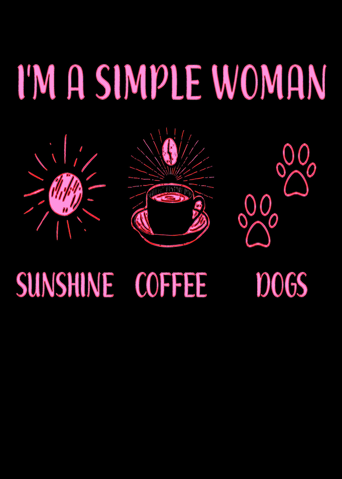 Women coffee dogs saying