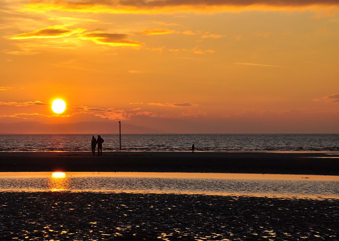 iron man at sunset