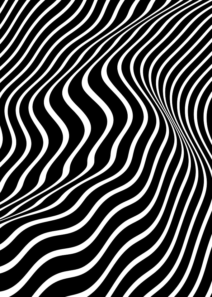 Black and white waves 3d