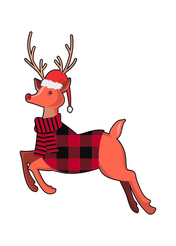 Plaid Reindeer With