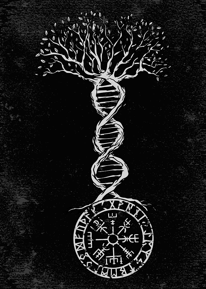 Yggdrasil Odin Vegvisir