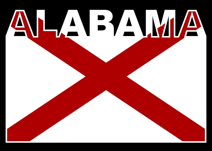 Alabama State Text Flag