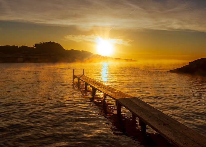 Sunset beach landscape