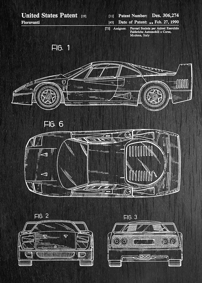 6 Ferrari F40 Patent