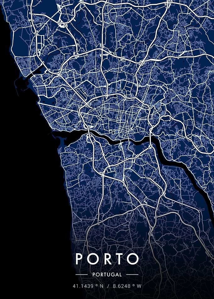 Porto City Map Blueprint