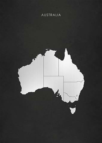 Silver Australia Map