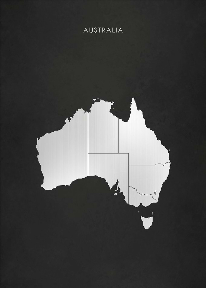 Silver Australia Map