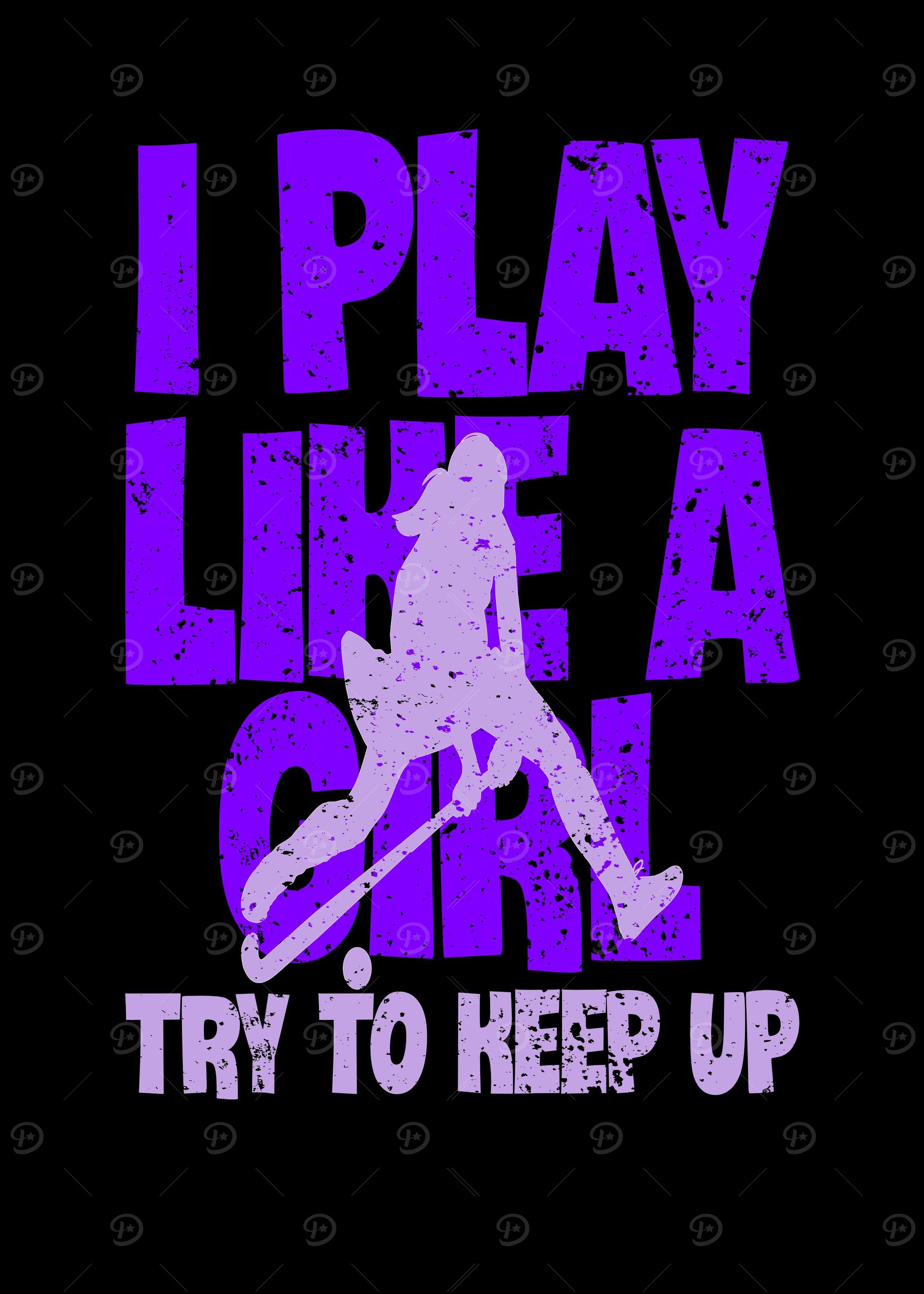 Field Hockey Wall Art Girl