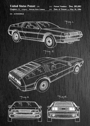 2 Delorean Automobile Pat