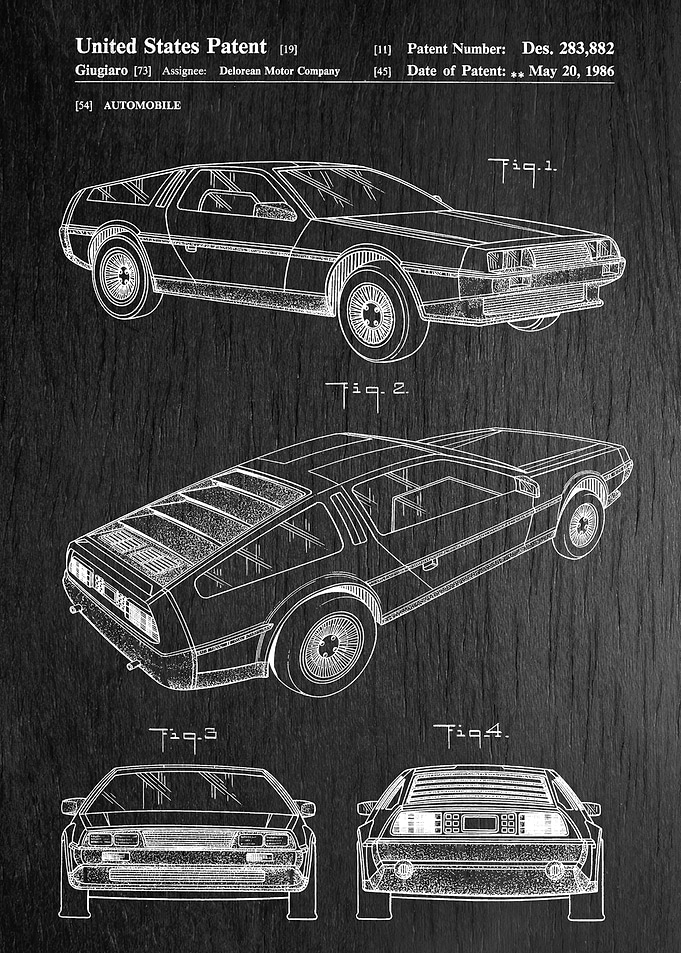 2 Delorean Automobile Pat