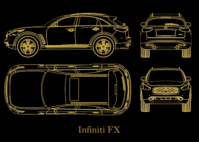Infiniti FX Blueprint gold