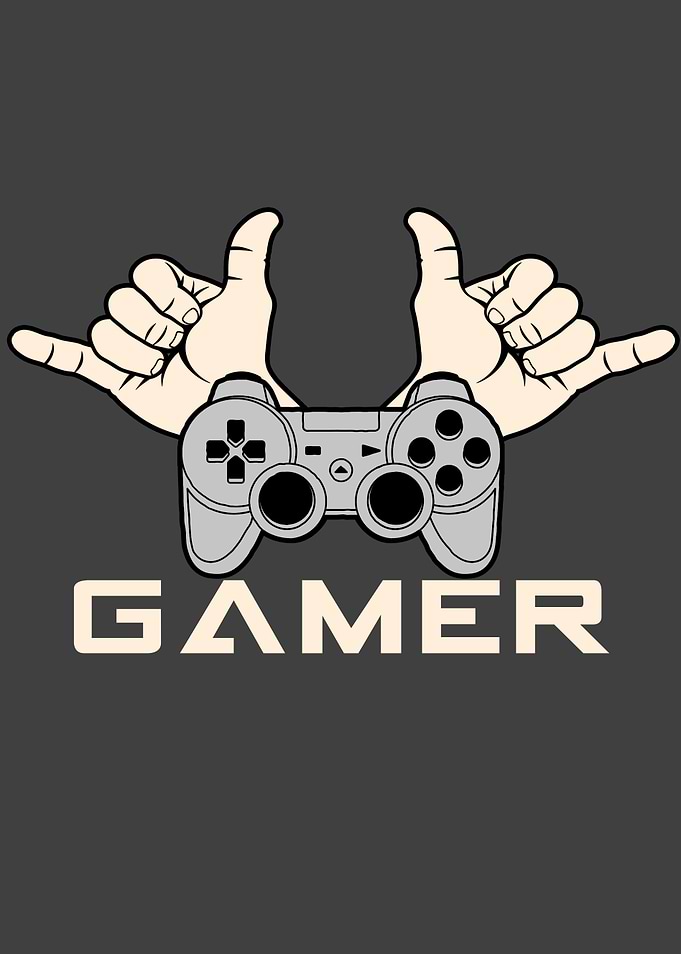 Gamer with controller