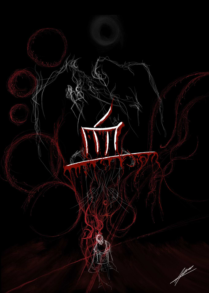 Blood Abstract Drawing