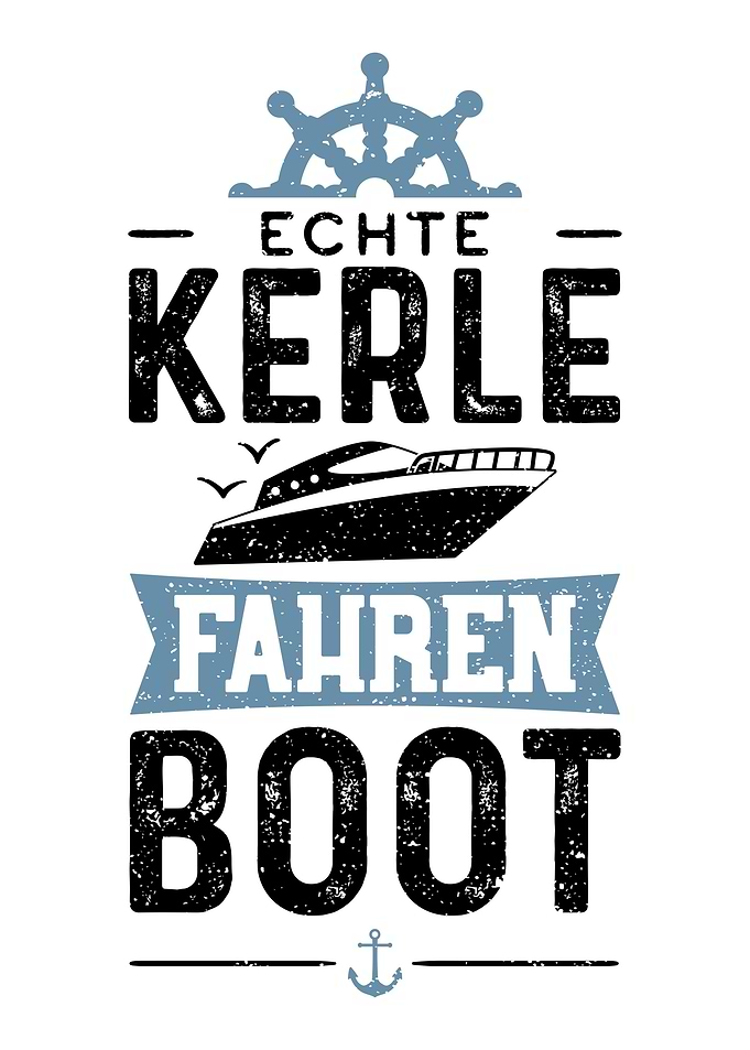 Echte Kerle Fahren Boot