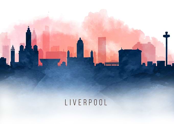Liverpool Blue Red Skyline