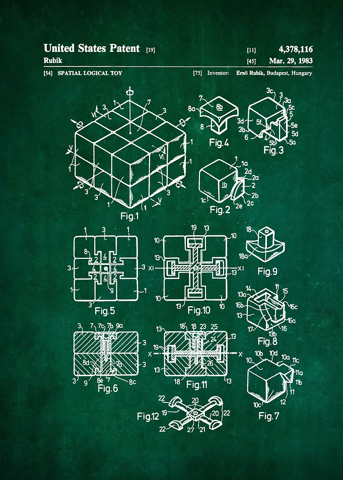 9 Rubiks Cube Patent