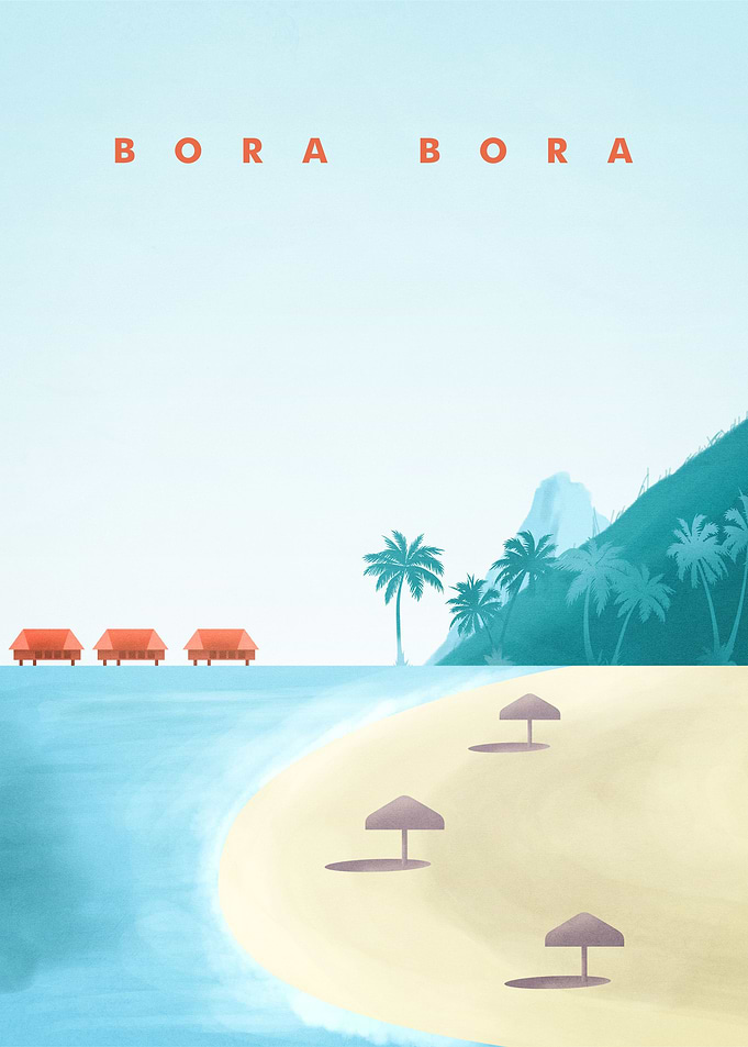Bora Bora Travel Poster