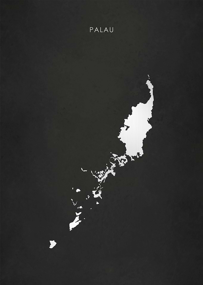 Silver Palau Islands Map