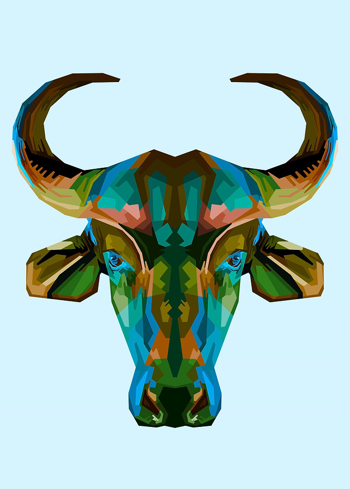 Colorful Torrero Bull