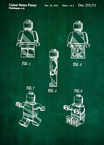 3 Lego Toy Figure Patent