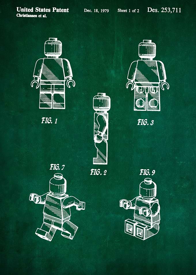 3 Lego Toy Figure Patent