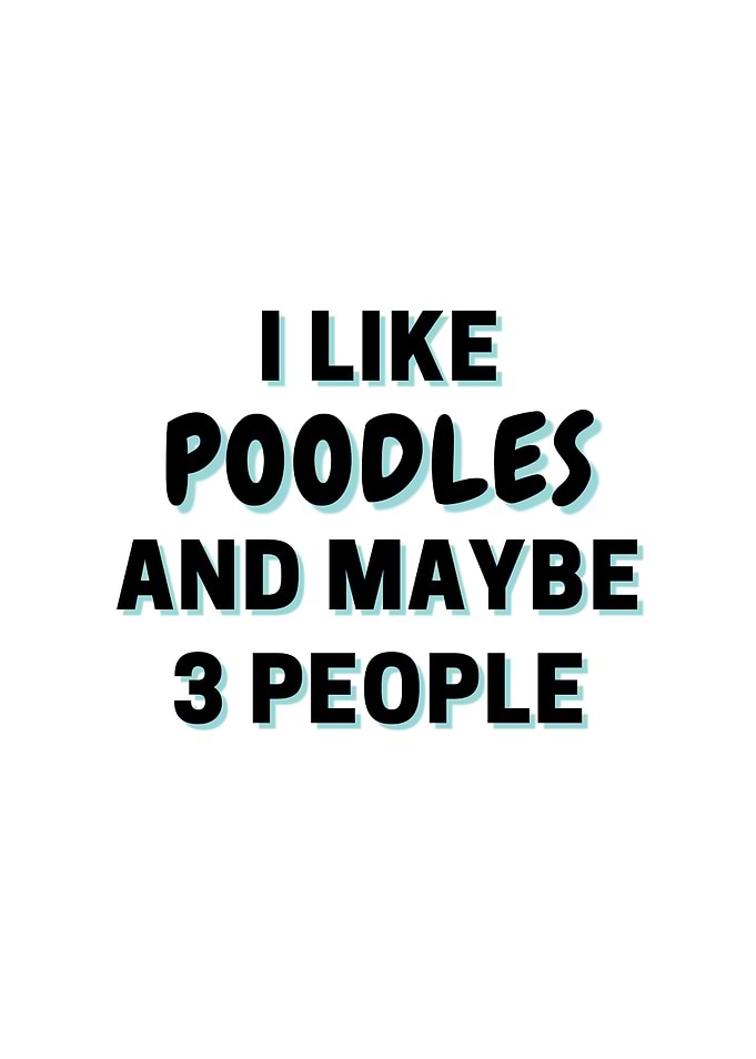I Like Poodles And Maybe 3