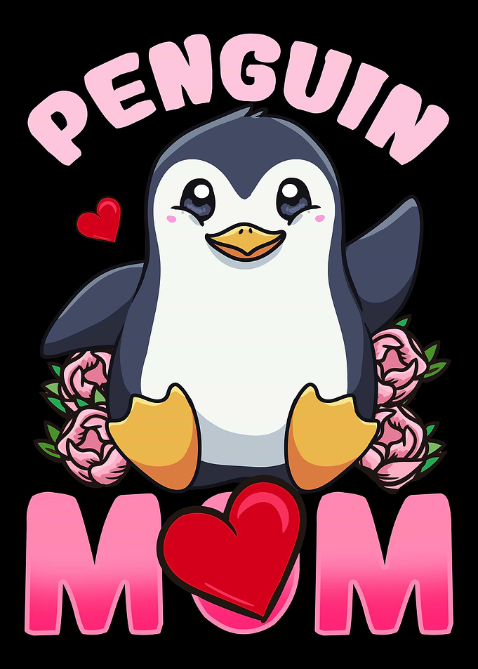 Penguin Mom Kawaii