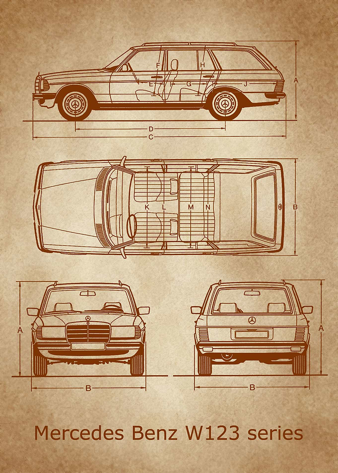 Mercedes Benz W123 old