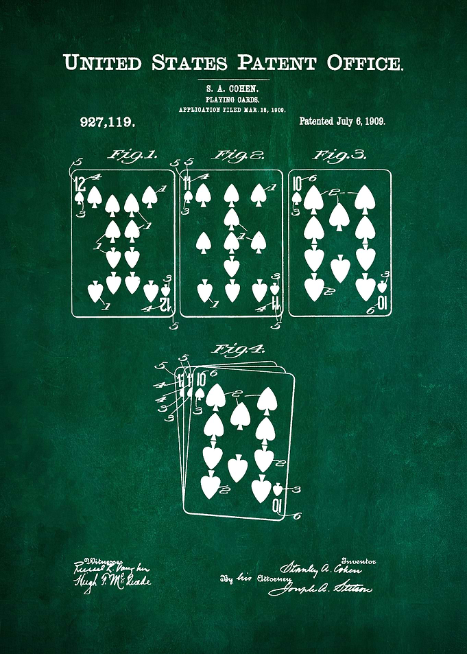 4 1909 Playing Cards Pate